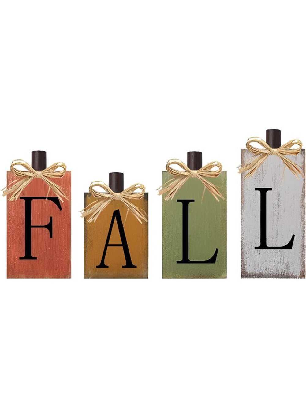 Wooden Table Sign Vintage Farmhouse Block Sign Harvest Fall Autumn Home Decor